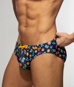 Addicted Emoji Swim Brief
