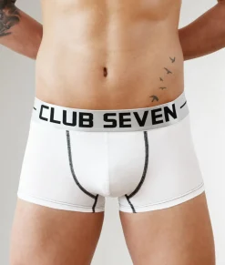 Club Seven LUXE Cotton Trunks White