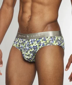 Parke & Ronen Honey Comb Printed Low Rise Brief