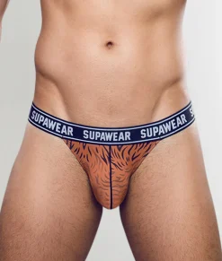 Supawear POW Thong Grizzly Bear