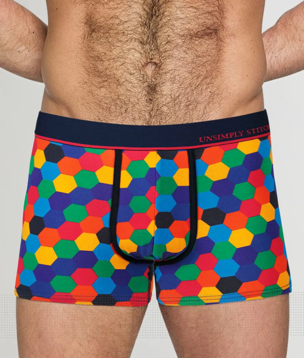 Unsimply Stitched Colored Honeycomb Trunk